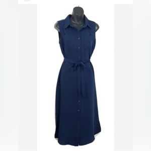 Navy Blue Sleeveless Dress. Adrienne Vittadini